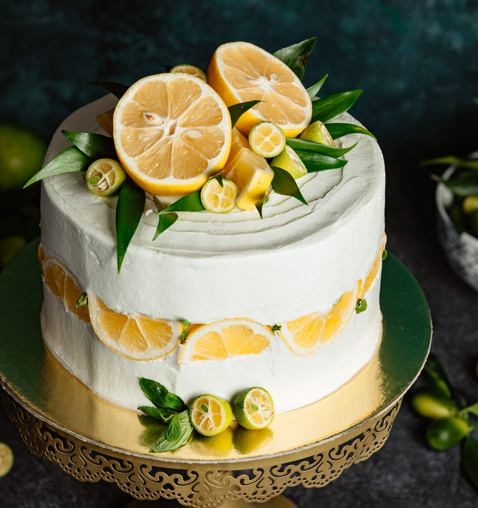 Lemon Layer Cake with Vanilla Bean Frosting - Everyday Annie